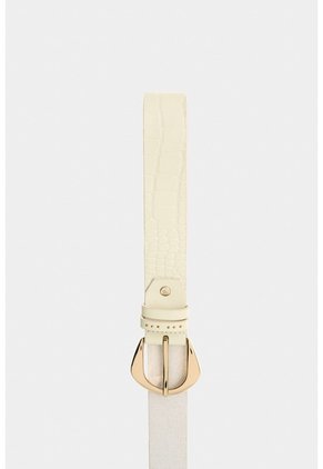 Cinturón Unifaz De Cuero Para Mujer Astra Cinturón Unifaz De Cuero Para Mujer Astra Blanco L VÉLEZ