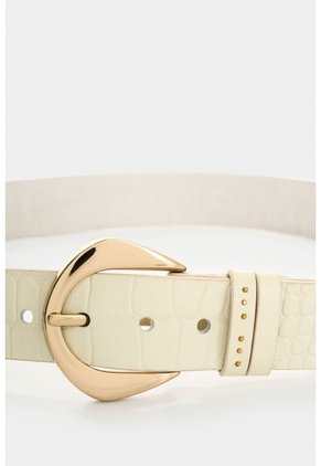 Cinturón Unifaz De Cuero Para Mujer Astra Cinturón Unifaz De Cuero Para Mujer Astra Blanco L VÉLEZ