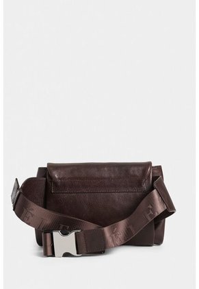 Riñonera River De Cuero Para Hombre Chapa Metálica Riñonera River De Cuero Para Hombre Chapa Metálica Cafe Vélez