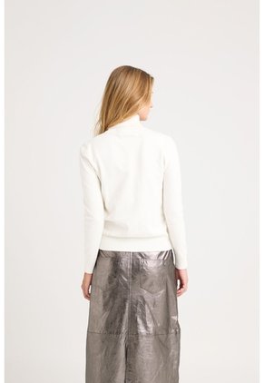 Sweater Tejido Básico Maqui Para Mujer Cuello Tortuga Sweater Tejido Básico Maqui Para Mujer Cuello Tortuga Crema XS VÉLEZ