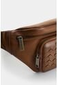 Riñonera Mini De Cuero Con Detalle Tejido Para Hombre Brunet 2.0 Riñonera Mini De Cuero Con Detalle Tejido Para Hombre Brunet 2.0 Miel VÉLEZ de Vélez