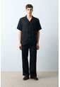Camisa Manga Corta En Lino Para Hombre Málaga Camisa Manga Corta En Lino Para Hombre Málaga Negro M VÉLEZ de Vélez