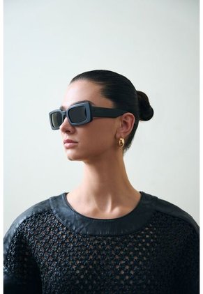 Gafas Cuadradas Jade Para Mujer Protección UV Gafas Cuadradas Jade Para Mujer Protección UV Negro VÉLEZ