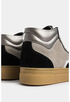 Tenis Tipo Bota Magena De Cuero Para Mujer Acabado Vintage Tenis Tipo Bota Magena De Cuero Para Mujer Acabado Vintage Negro 35 VÉLEZ