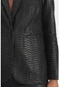 Blazer Tatacoa En Cuero Tejido Para Mujer Silueta Recta Blazer Tatacoa En Cuero Tejido Para Mujer Silueta Recta Negro XL VÉLEZ de Vélez