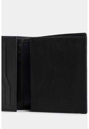 Billetera Lucca De Cuero Para Hombre Detalle Contraste Billetera Lucca De Cuero Para Hombre Detalle Contraste Negro Vélez