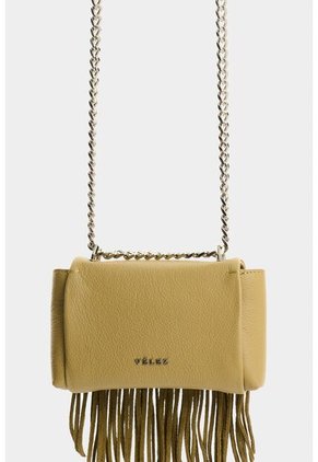 Bandolera Mini Lili De Cuero Con Flecos Y Taches Para Mujer Bandolera Mini Lili De Cuero Con Flecos Y Taches Para Mujer Verde Oliva VÉLEZ