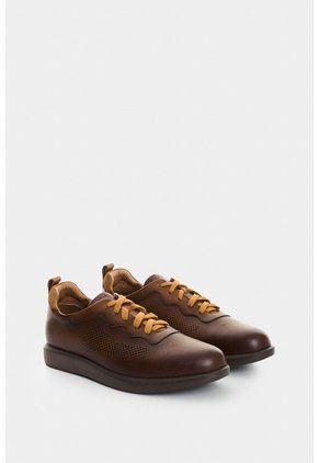 Zapato De Cordón En Cuero Envejecido Para Hombre Nacar 2.0 Zapato De Cordón En Cuero Envejecido Para Hombre Nacar 2.0 Miel 42 VÉLEZ