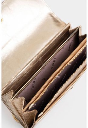 Porta Chequera Kauai De Cuero Para Mujer Efecto Oro Blanco Porta Chequera Kauai De Cuero Para Mujer Efecto Oro Blanco Dorado Vélez