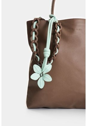 Tote Bag Flowers En Cuero Tote Bag Flowers En Cuero Tabaco VÉLEZ