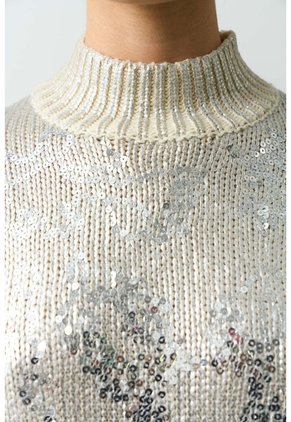 Sweater Tejido De Cuello Alto Para Mujer Nacarina Sweater Tejido De Cuello Alto Para Mujer Nacarina Gris M VÉLEZ