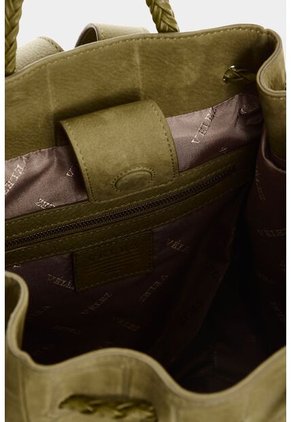 Morral En Gamuza Para Mujer Bruma Morral En Gamuza Para Mujer Bruma Verde Oliva VÉLEZ