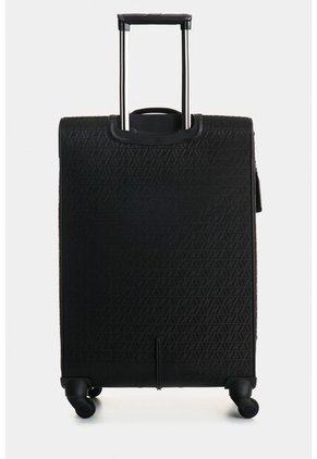 Maleta De Viaje Bloom En Jacquard Para Mujer Apliques Cuero Maleta De Viaje Bloom En Jacquard Para Mujer Apliques Cuero Negro VÉLEZ