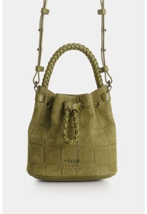 Bandolera En Gamuza Para Mujer Bruma Bandolera En Gamuza Para Mujer Bruma Verde Oliva VÉLEZ