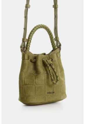 Bandolera En Gamuza Para Mujer Bruma Bandolera En Gamuza Para Mujer Bruma Verde Oliva VÉLEZ