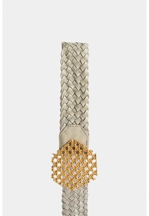 Cinturón Unifaz King De Cuero Trenzado Para Mujer Hebilla Tipo Rattan Grande Cinturón Unifaz King De Cuero Trenzado Para Mujer Hebilla Tipo Rattan Grande Arena L Vélez