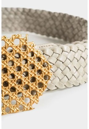 Cinturón Unifaz King De Cuero Trenzado Para Mujer Hebilla Tipo Rattan Grande Cinturón Unifaz King De Cuero Trenzado Para Mujer Hebilla Tipo Rattan Grande Arena L Vélez