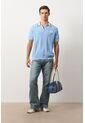 Polo Manga Corta Para Hombre Polo Manga Corta Para Hombre Azul Claro M VÉLEZ de Vélez