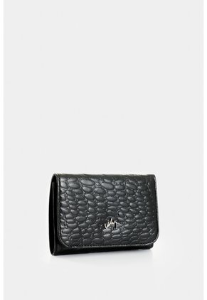 Billetera De Cuero Grabado Para Mujer Verona Billetera De Cuero Grabado Para Mujer Verona Negro VÉLEZ