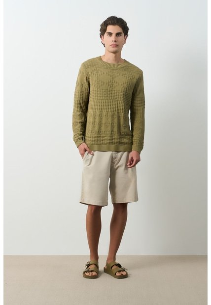 Sweater Tejido Ayar Para Hombre Regular Fit Sweater Tejido Ayar Para Hombre Regular Fit Verde XL VÉLEZ
