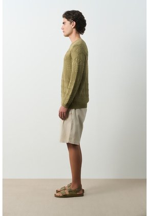 Sweater Tejido Ayar Para Hombre Regular Fit Sweater Tejido Ayar Para Hombre Regular Fit Verde XL VÉLEZ