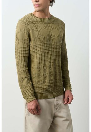 Sweater Tejido Ayar Para Hombre Regular Fit Sweater Tejido Ayar Para Hombre Regular Fit Verde XL VÉLEZ