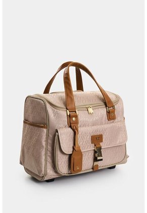 Maleta De Viaje Bloom 16" Para Mujer Jacquard VZ Beige Maleta De Viaje Bloom 16" Para Mujer Jacquard VZ Beige Vélez