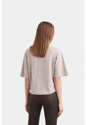 Camiseta Trufa Tejido De Punto Para Mujer Efecto Jaspe Camiseta Trufa Tejido De Punto Para Mujer Efecto Jaspe Arena XS Vélez