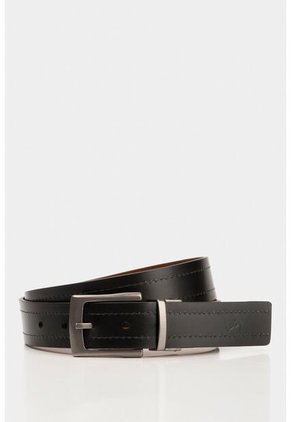 Cinturón Doble Faz Kafka De Cuero Para Hombre Hebilla Reversible Cinturón Doble Faz Kafka De Cuero Para Hombre Hebilla Reversible Negro 32 VÉLEZ