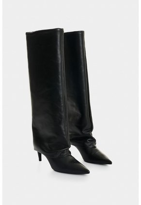 Bota En Cuero Para Mujer Ocean Bota En Cuero Para Mujer Ocean Negro 40 VÉLEZ