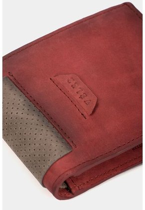 Billetera Nogal De Cuero Para Hombre 3 Cuerpos Efecto Espasolado Rojo Billetera Nogal De Cuero Para Hombre 3 Cuerpos Efecto Espasolado Rojo Vélez