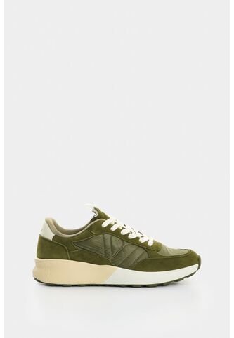 Tenis De Lona Y Cuero Gamuzado Para Hombre Stone 2 Tenis De Lona Y Cuero Gamuzado Para Hombre Stone 2 Verde 43 VÉLEZ Vélez