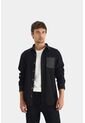 Sobrecamisa Duna Manga Larga De Algodón Para Hombre Bolsillo En Cuero Sobrecamisa Duna Manga Larga De Algodón Para Hombre Bolsillo En Cuero Negro S VÉLEZ de Vélez