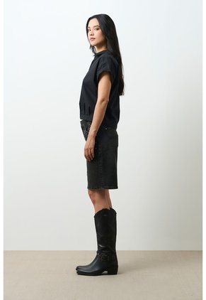 Camisa Holgada Para Mujer Sombra Camisa Holgada Para Mujer Sombra Negro M VÉLEZ