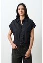 Camisa Holgada Para Mujer Sombra Camisa Holgada Para Mujer Sombra Negro M VÉLEZ de Vélez