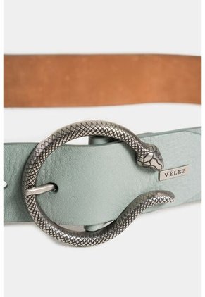 Cinturón Unifaz Ori De Cuero Para Mujer Chapa Serpiente Cinturón Unifaz Ori De Cuero Para Mujer Chapa Serpiente Agua Marina S Vélez