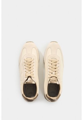 Tenis De Cuero Y Textil Para Mujer Flora Tenis De Cuero Y Textil Para Mujer Flora Blanco 41 VÉLEZ