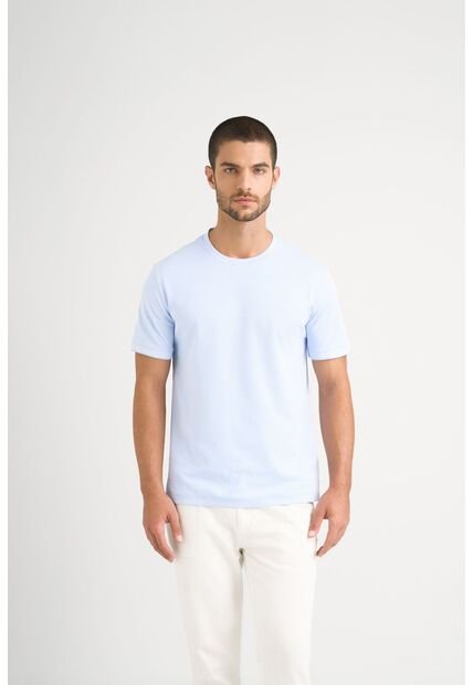 Camiseta Micropima Arizona Para Hombre Semi Ajustada Camiseta Micropima Arizona Para Hombre Semi Ajustada Azul Claro XL VÉLEZ