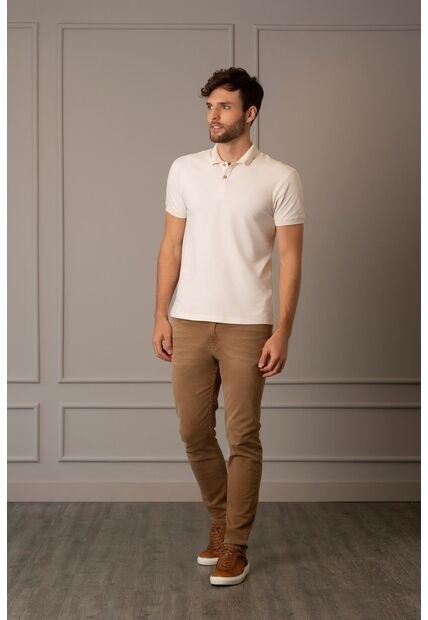 Polo Amber Para Hombre Detalles Neps Polo Amber Para Hombre Detalles Neps Crema M Vélez