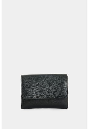 Billetera Pequeña En Cuero Para Mujer Billetera Pequeña En Cuero Para Mujer Negro VÉLEZ