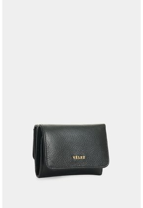 Billetera Pequeña En Cuero Para Mujer Billetera Pequeña En Cuero Para Mujer Negro VÉLEZ