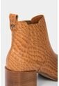 Botines Tacón De Cuero Para Mujer Textura Serpiente Botines Tacón De Cuero Para Mujer Textura Serpiente Miel 41 Vélez de Vélez