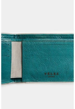 Billetera Sunset De Cuero Para Hombre Ribete En Contraste Billetera Sunset De Cuero Para Hombre Ribete En Contraste Azul Aguamarina Vélez