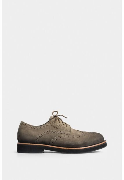 Zapatos De Cordón Alessio De Cuero Gamuza Para Hombre Efecto Escribiente Zapatos De Cordón Alessio De Cuero Gamuza Para Hombre Efecto Escribiente Verde Oliva 42 VÉLEZ
