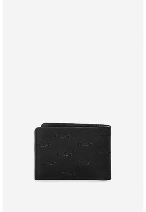 Billetera De Cuero Grabado Para Hombre Hazel Billetera De Cuero Grabado Para Hombre Hazel Negro VÉLEZ