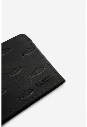 Billetera De Cuero Grabado Para Hombre Hazel Billetera De Cuero Grabado Para Hombre Hazel Negro VÉLEZ