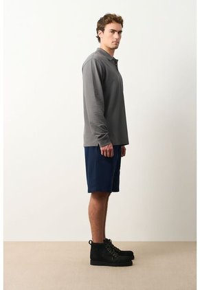 Polo Manga Larga En Algodón Para Hombre Nápoles Polo Manga Larga En Algodón Para Hombre Nápoles Gris L VÉLEZ