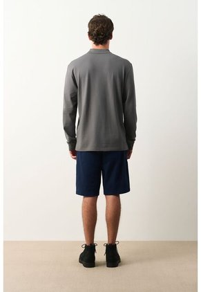 Polo Manga Larga En Algodón Para Hombre Nápoles Polo Manga Larga En Algodón Para Hombre Nápoles Gris L VÉLEZ