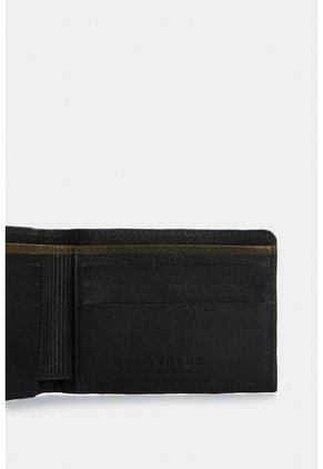 Billetera De Cuero Grabado Para Hombre Hazel Billetera De Cuero Grabado Para Hombre Hazel Negro VÉLEZ