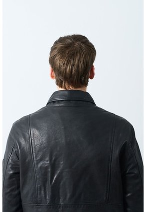 Chaqueta Aviador De Cuero Para Hombre Nila Chaqueta Aviador De Cuero Para Hombre Nila Negro S VÉLEZ